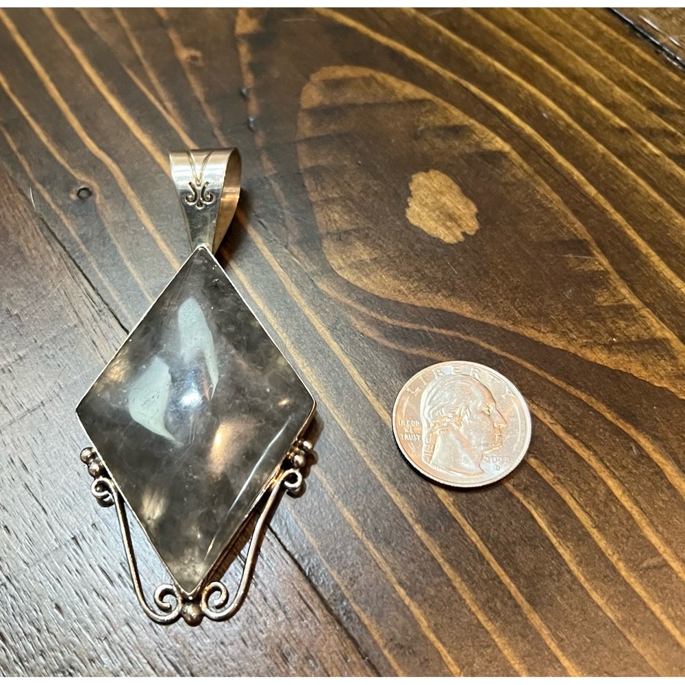 Jay King Elegant Silver Pendant with Gray Stone